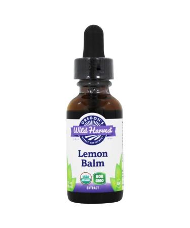 Oregon's Wild Harvest Lemon Balm Fresh 1:2 Organic Herbal Supplement 1 Fluid Ounce