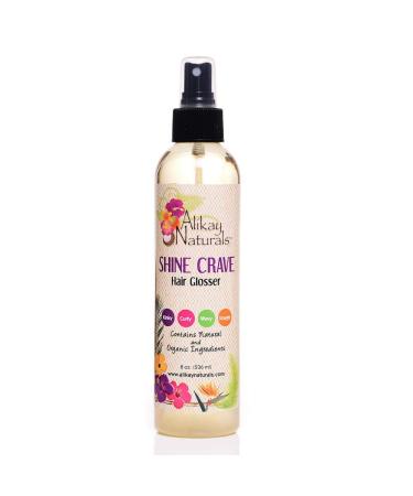 Alikay Naturals Shine Crave Hair Glosser Natural coconut Oil for Clave Hairs 8 Ounce
