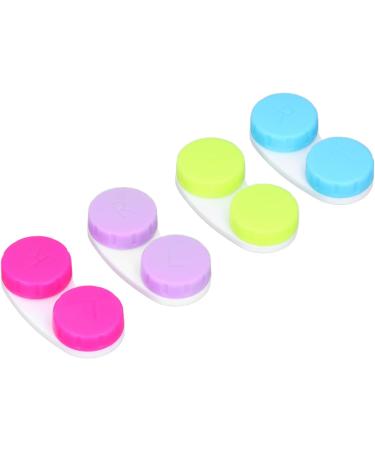 Colorful PP Plastic Contact Lens Case - Portable Double Box Holder for Travel & Outdoor Activities - Buy Online on GoSupps.com