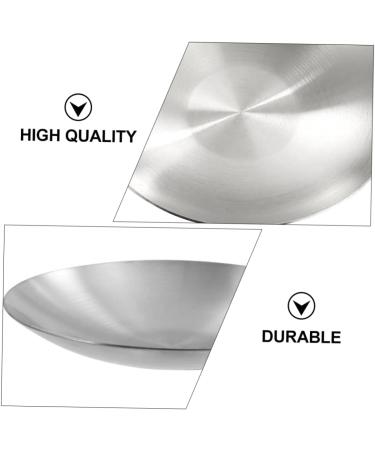 Zerodeko Condiment Plate Cold Dish Sauce Plates Metal Plate Prep Dishes for Camping Cutlery Pinch Bowls Dip Cups Kids Cutlery Relish Plate Sushi Soy Stainless Steel 304 Seasoning Plate Mini 10X10X2CM Silver - Buy Online on GoSupps.com