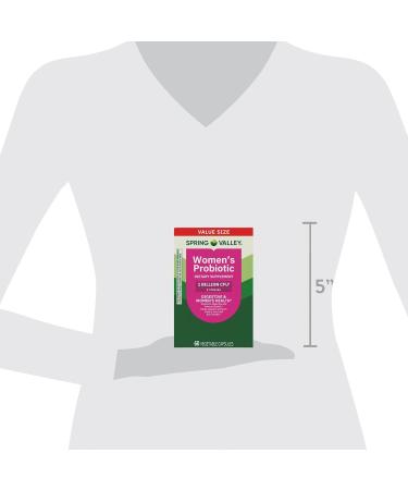 Probiotics for Women Capsules Dietary Supplement 1 Billion CFUs - Digestive Health by Spring Valley (60 Capsules - Pack of 1) - Set by Basket Goods - Buy Online on GoSupps.com