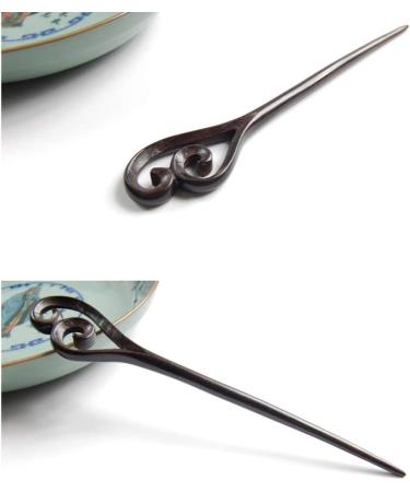 Lurrose 1pc Natural Ebony Hair Chopsticks Vintage Hairpin Wooden Hair Stick for Women Lady - Buy Online on GoSupps.com
