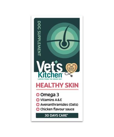 Vet's Kitchen - Healthy Skin Supplement - Gravy with Omega 3 and Oats - Advanced Nutrition for your Adult Dog - 300ml transparent 300 ml (Pack of 1) Healthy Skin