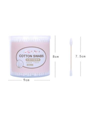 300 PCS White Spiral Lace Wooden Tube Cotton Swabs - Antibacterial & Sterile Cleaning Sticks for Eyes Ears & Makeup - Buy Online on GoSupps.com