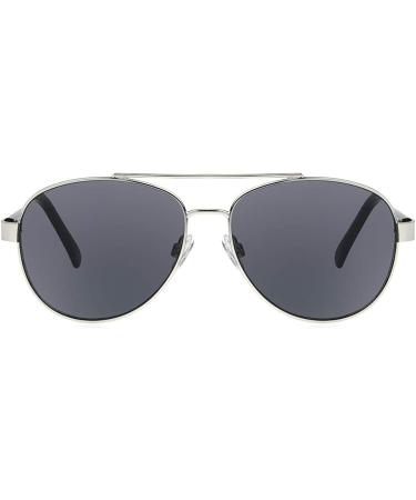 Sofia Vergara x Foster Grant Women's Carmen Sunreaders Aviator Reading Glasses - Silver 57mm 3 Diopters - Buy Online on GoSupps.com