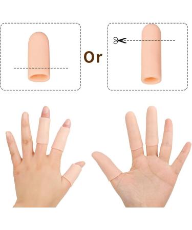 20 Pack Gel Finger Cots Finger Protector Support New Material Finger Gloves Finger Cots to Protect Crack Peel Finger and Other Finger Pain - Buy Online on GoSupps.com