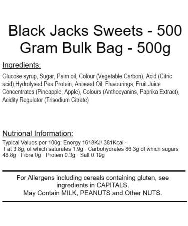 Black Jacks 500g Bag - Buy Online on GoSupps.com