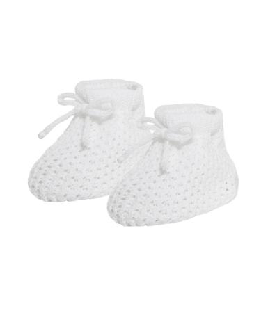 Royal Icon Baby Booties 0-3 Months - Warm and Safe Baby Slippers For Baby Boys Girls - Newborn Booties for Babies Baby Boots Ri401 0 Months White