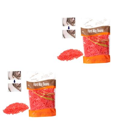 Minkissy 2 Pack Hartwachs Beans & Bimsstein for Strawberry Bikini Hard Wax Removal - Depilatory Beads Pearl Kits & Hair Decoration - Buy Online on GoSupps.com