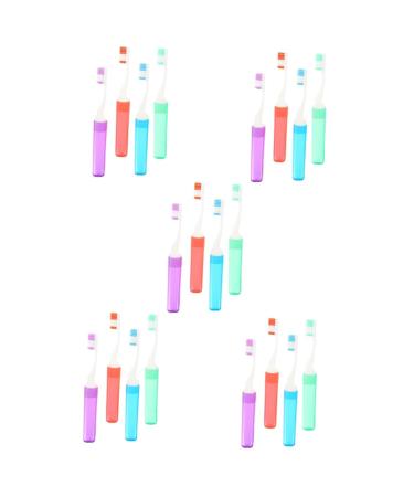 Frcolor 20 Stk Travel Fine toothbrush Household toothbrush toothbrush with soft bristle travel toothbrush light toothbrush camping toothbrush toothbrush with fine bristles light goods