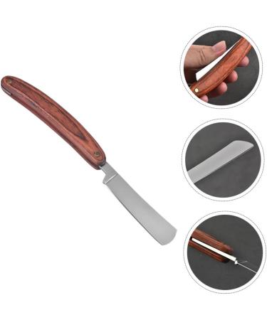 WOONEKY Men's Razor - Manual Wooden Handle Rustproof Steel | Best Trimming Tool for Hairdressers & Home Use - Buy Online on GoSupps.com