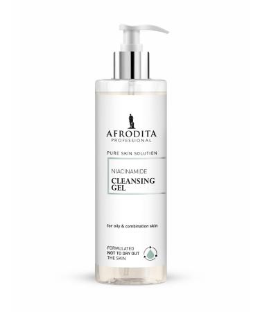 Afrodita Professional Niacinamid Gel nettoyant pour peaux grasses et mixtes nettoyant doux pour le visage l'acide hyaluronique nettoyage en profondeur des pores 94 % d'origine naturelle sans