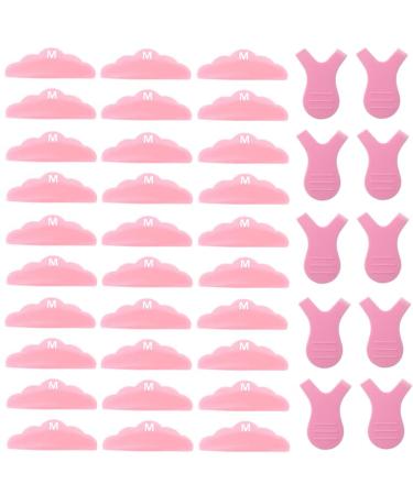 15 Pairs of Medium Lash Lifting Silicon Curlers Shields Pads Pink & 10 Y Combs for Lash Lift Perming Lifting Medium Size Eyelash Lifting Perming Curlers Pads Shields Eyeluvlashes