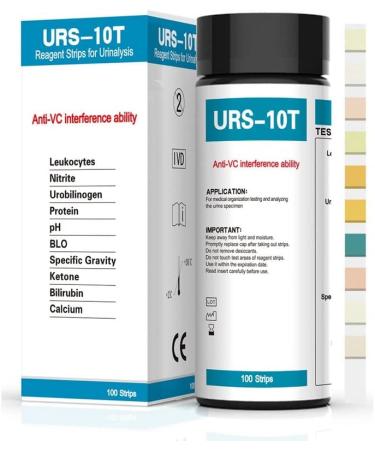 URS 10-in-1 Urine Test Strips - UTI & Ketosis Testing for pH, Protein, Kidney & Liver Function - 100 CT - Buy Online on GoSupps.com