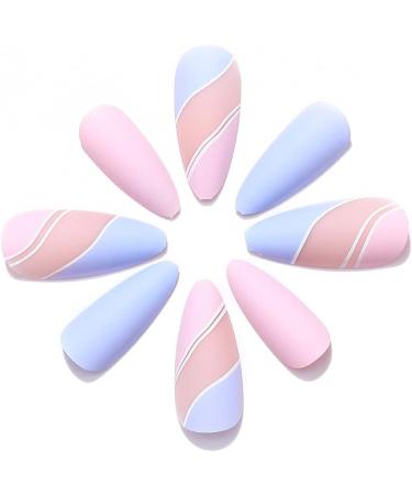 French False Nails Pink Heart Press on Nails Ballerina Acrylic Stick on Nails Almond Fake Nails 24pcs for Women and Girls (Color : Pink Size : C) - Buy Online on GoSupps.com