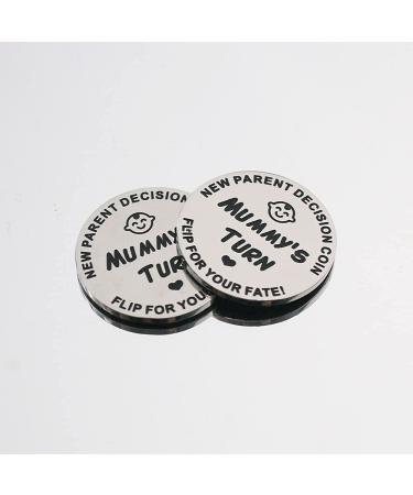 New Parent Decision Making Coin - Funny Gift for First-Time Moms and Dads | Silver Mother's Day and Father's Day Present - Buy Online on GoSupps.com