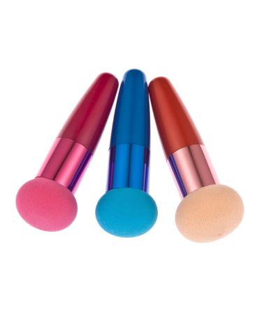 Mushroom Facial Foundation Sponges | 3pc Travel Set | Powder Puff & Brushes for Flawless Makeup Application - Buy Online on GoSupps.com