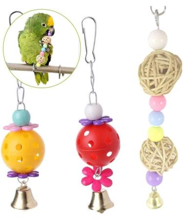 12 Packs Bird Toys Parrot Swing Toys Chewing Toys Bird Budgie Shredding Toys Colorful Hanging Bell Pet Cage Toys Hammock perch stand Suitable for Small Parakeets Conures Love Birds - Buy Online on GoSupps.com