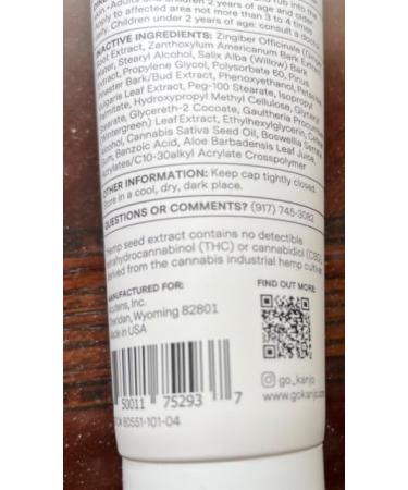 Kanjo Hemp Pain Relief Cream for Arthritis & Muscle Pain - FSA & HSA Eligible | Topical Cream with Trolamine & Hemp Seed Oil for Back, Neck & Joint Pain - Buy Online on GoSupps.com