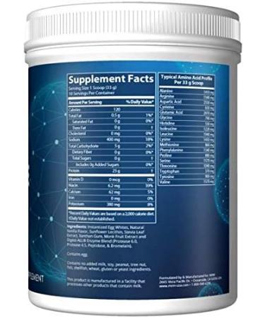 Metabolic Response Modifier Egg White Protein Vanilla - 12 oz | High-Purity Protein for Lean Muscle Growth | International Shipping Available - Buy Online on GoSupps.com