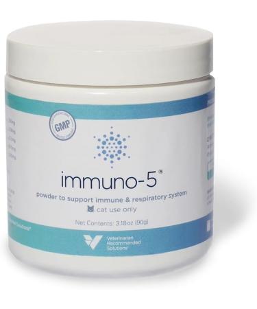 Immuno-5 Immune & Respiratory Support Powder for Cats from Veterinarian Recommended Solutions with L-Lysine Omega-3 & Egg Yolk - Buy Online on GoSupps.com