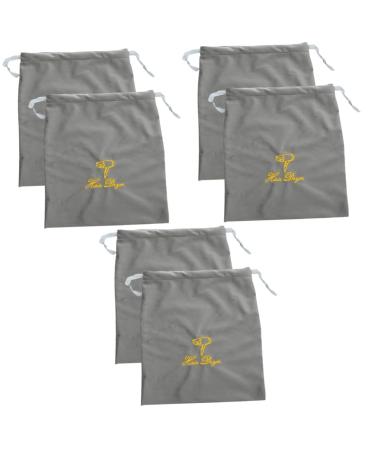 Healeved 6 Pcs Hair Dryer Bag Hair Dryer Drawstring Bags Hair Dryer Organizers Bag 35.00X30.00X0.50CMx3pcs Greyx3pcs