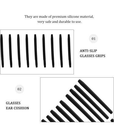 Beavorty 20-Piece Silicone Glasses Brake Holder Set | Black Glasses Ear Handles & Pillows for Sunglasses - Buy Online on GoSupps.com