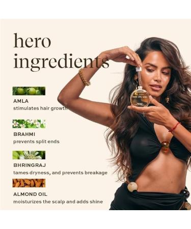 inde wild Champi hair oil 50 ml with Brahmi Amla and Bhringraj Ayurvedic Hair Growth Oil for Dandruff Hair Fall and Thicker Fuller Hair 16+ Ayurvedic Actives Calming scent - Buy Online on GoSupps.com