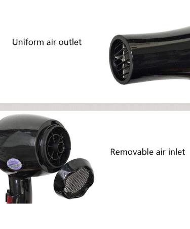 Professional Salon Ionic Blow Dryer 2200W Hair Dryer with Nozzle Powerful Hairdryer Fast Drying Blow Hair-Dryer AC Motor 2 Speed and 3 Heat Long Cable Light Quiet for Home and Salon Women Men Black - Buy Online on GoSupps.com