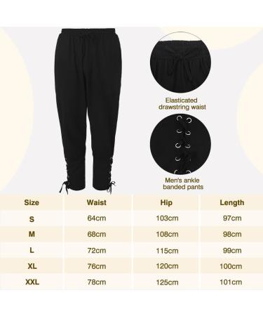 Occin Men's Medieval Clothing Set - 5 Piece Renaissance Costume with Shirt Pants Belt & Accessories - Viking Style Lace-Up Design - Buy Online on GoSupps.com