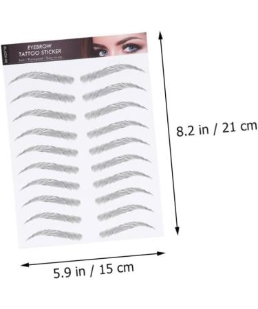  Didiseaon Didiseaon 9 Sheets Waterproof Eyebrow Stickers Black Eyebrow Grooming Stickers Black Postage Paper 3D Simple Transfer Stickers - Buy Online on GoSupps.com