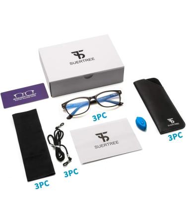 Suertree 3 Pack Reading Glasses for Men & Women - Anti Blue Light 3.5X Diopter Brown Eye Protection for Screen Use - Buy Online on GoSupps.com