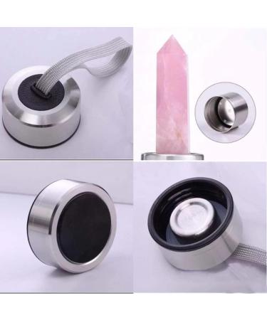 Serenity Crystals Infused Water Bottle with Stainless Steel Rose Quartz Wand - Buy Online on GoSupps.com