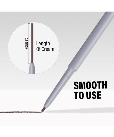 Buy Micro Eyebrow Pencil | 1.5MM Ultra Fine Brow Definer - Waterproof Makeup in Tea Brown - Buy Online on GoSupps.com