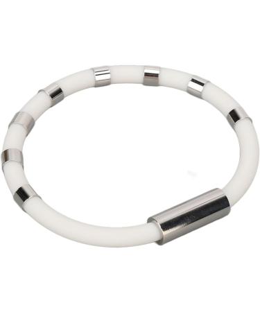 Penrux Anti-Static Bracelet - Adjustable Silicone 8 Loops for Men & Women | Remove Static - White - Buy Online on GoSupps.com