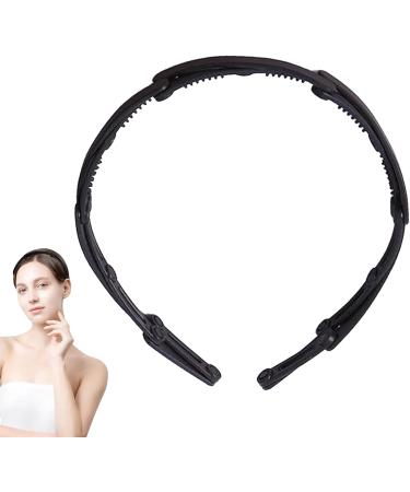 Foldable Hair Bands - Portable Telescopic Folding Headband Stretchy Foldable Headband Multipurpose Collapsible Hairband Hair Clips Hair Hoop for Women Girls Black - Buy Online on GoSupps.com