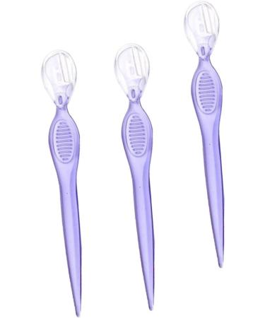 3Pcs Dermaplaning Tool Kit - Facial Shaver & Eyebrow Trimmer | Beauty Makeup Tools - Purple | International Shipping Available - Buy Online on GoSupps.com