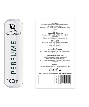 Ramsons - ONCE MORE Eau De Parfum | 100 ML | Perfume For Men | TN - Bergamot Peach Plum Orange Blossom | MN - Mimosa Vanilla Flower Jasmine Freesia Rose | BN - Leather Vanilla Musk Amber - Buy Online on GoSupps.com