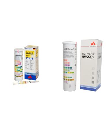 Analyticon - Combi Screen 11Sys plus urine strip test 11 parameters 100 stripes.& Combi screen 10sl plus urine strip test for visual examination 10 parameters package of 100 stripes.Bundle with urine strip test