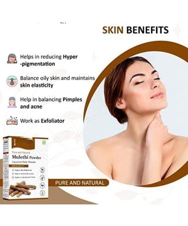 Mulethi Powder For Body Skin Face and Hair (200 Grams) Skin Whitening | Yashtimadhu Powder Liquorice Powder for Eating - Buy Online on GoSupps.com