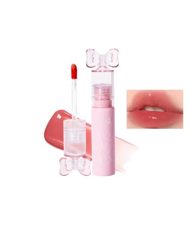 High Shine Crystal Jelly Peach Mirror Lip Glaze Gloss for Hydrated and Plumped Lips