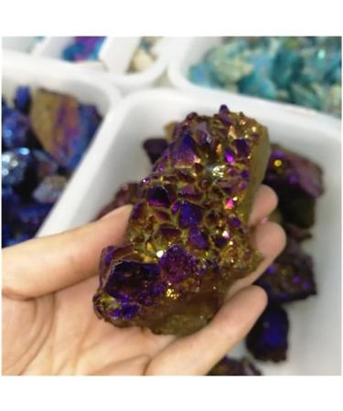 Crystal Rough Beautiful Natural Amethyst Cluster Aura Crystal Electroplating Titanium Quartz Cluster Stone Natural Quartz Crystal Gift (Color : Light Green Size : 150-200g) 150-200g Light Green - Buy Online on GoSupps.com