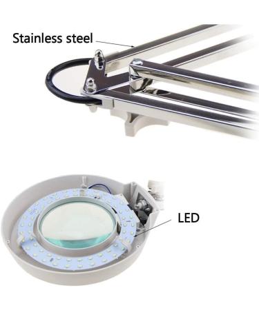 Magnifying Glass Screen 5X/8X/10X/15X/20X Magnifying lamp Folding Reading Desk Cosmetic Repair Welding White Magnifying Lens with LED Light Double The Comfort Vision Blue red white - Buy Online on GoSupps.com