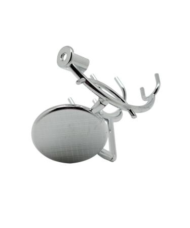 Buy Anti-Slip Chrome Metal Razor & Shaving Brush Stand Holder - Premium Quality for a Perfect Shave | International Shipping Available - Buy Online on GoSupps.com