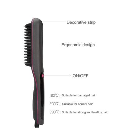 Buy 2-in-1 Hair Straightener Heat Brush - Professional Ceramic Ionic Electric Hot Comb for Men | Multifunctional Beard Straightener (Grey) - Ships Internationally - Buy Online on GoSupps.com