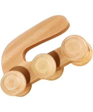 4-Piece Healeved Roller Massage Device - Anti-Rolling Acupressure & Muscle Relief - Wood Leg Massage Balls - Buy Online on GoSupps.com