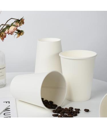 YEEHAW 12 oz White Disposable Paper Coffee Cups - 300 Pack | Ideal for Coffee, Hot/Cold Beverages | Cafes, Bistros, Businesses - Buy Online on GoSupps.com