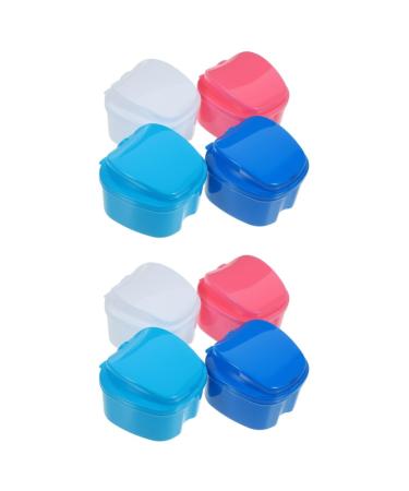 Gleavi 8 STK prosthesis box with filter layer Prosthesen brush case for false teeth bathing containers for denture braces fall faithbagar