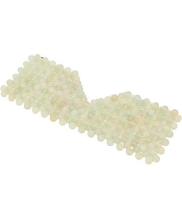 Ververt Touch Eye Care Jadestone Blindfold Eye Massage Tool for Fatigue Relief Edema Reduction & Sleep Promotion | Light Green - Buy Online on GoSupps.com