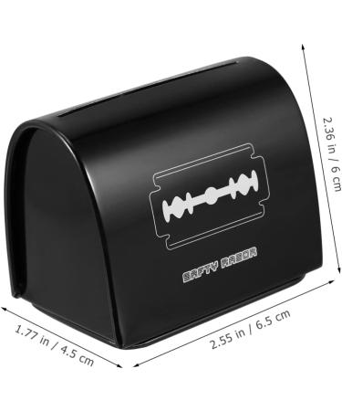 Minkissy 4-Piece Klingen Storage Box - Razor Blade Dispenser & Disposal Container for Sharp Objects - Black Iron 6.5x4.5x6cm - Safe & Convenient Solution - Buy Online on GoSupps.com